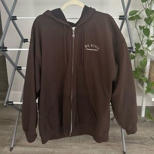 Mariposa vintage oversized brown zip up size large